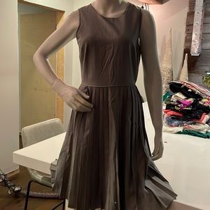 J crew ladies gray pleated dress